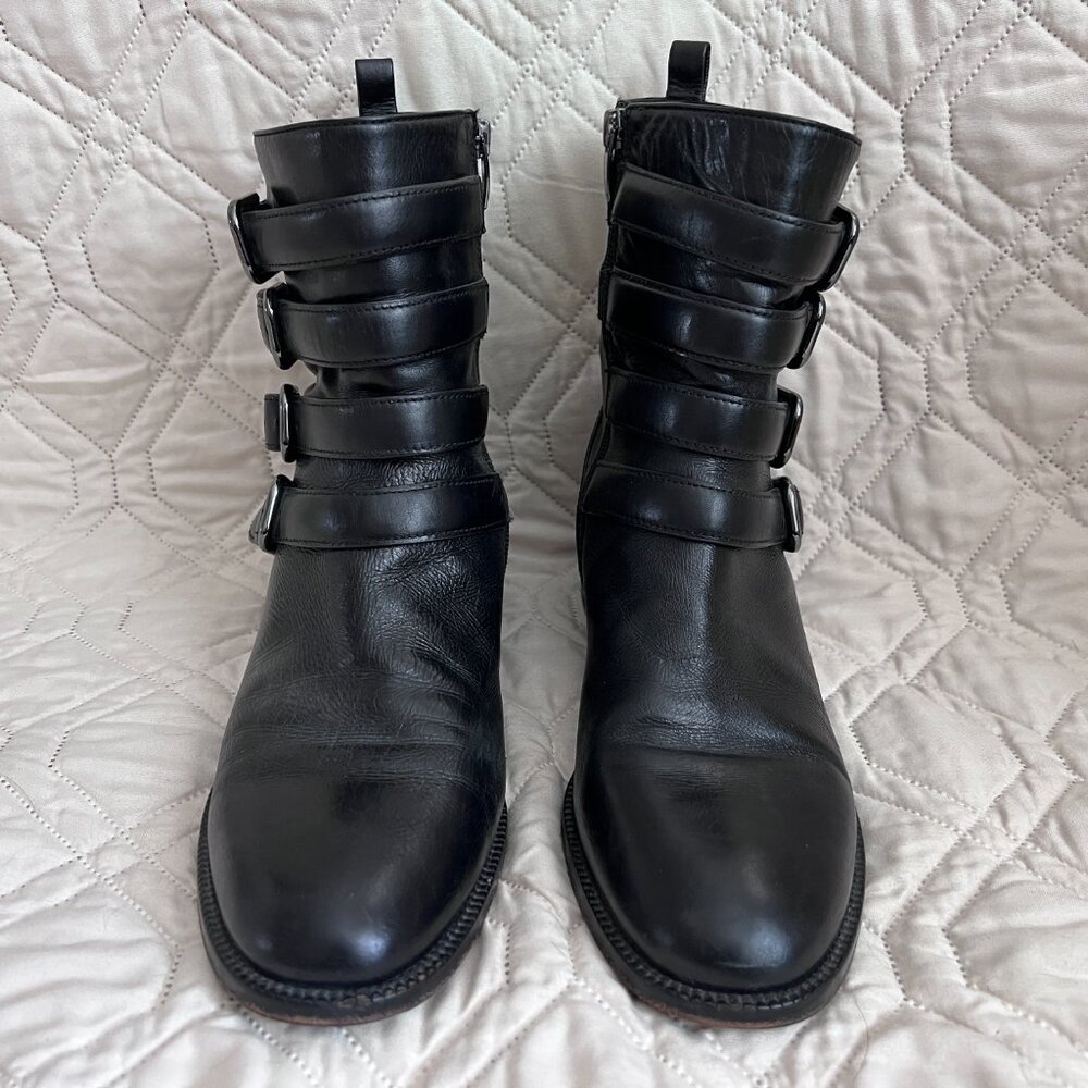 Via Spiga Black buckle boots